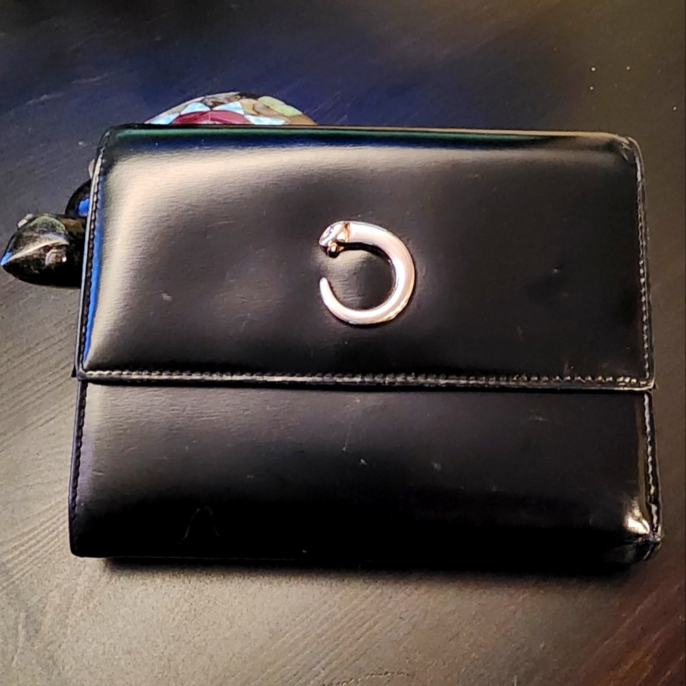 Cartier Vintage Panthere Leather Trifold Wallet
